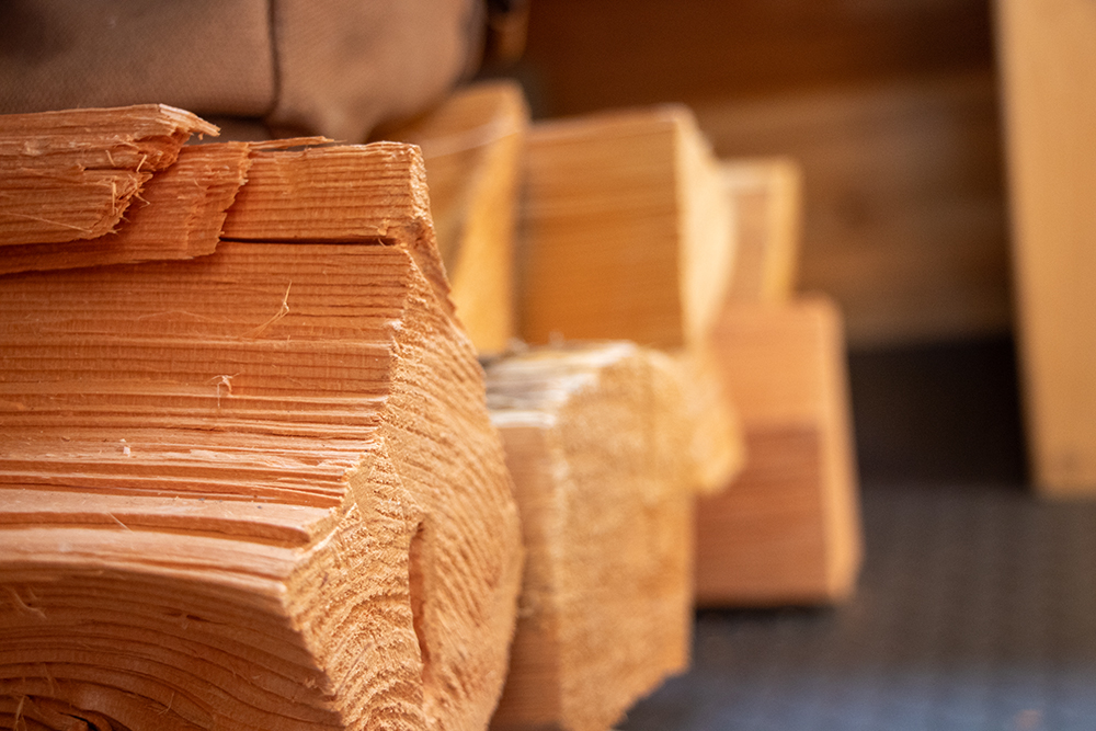 Enhance Your Gunnison Stay with a Nordic Sauna Experience Photo of fire wood for the Norra Dalen Nordic Sauna at Island Acres Resort Motel in Gunnison, Colorado