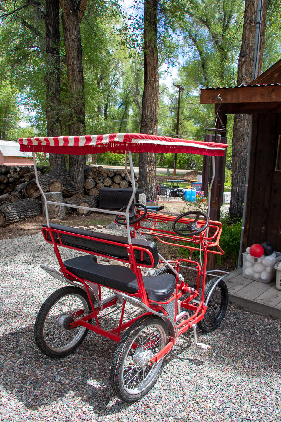 Photo of a car bike available for guests on the Island Acres property.